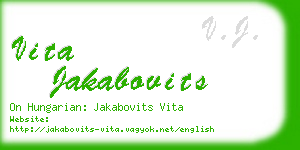 vita jakabovits business card